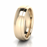 Half Round Sleeve Men's Ring