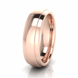 Half Round Sleeve Men's Ring