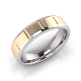 Flat Men's Sleeve Single Row Brick Ring