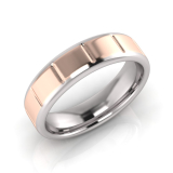 Flat Men's Sleeve Single Row Brick Ring