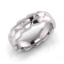 Half Round Double Row Pangolin Men's Ring