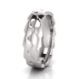 Half Round Double Row Pangolin Men's Ring