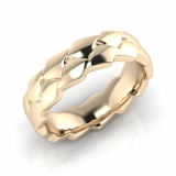 Half Round Double Row Pangolin Men's Ring