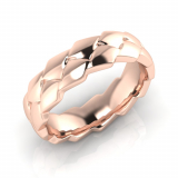 Half Round Double Row Pangolin Men's Ring