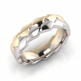 Half Round Double Row Pangolin Men's Ring