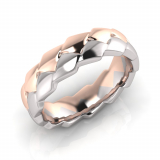 Half Round Double Row Pangolin Men's Ring