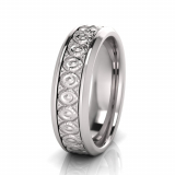 Bevelled Edge Tribal Sleeve Men's Ring