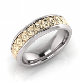 Bevelled Edge Tribal Sleeve Men's Ring