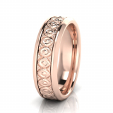 Bevelled Edge Tribal Sleeve Men's Ring