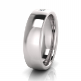 Half Round Single Stone Insert Men's Ring