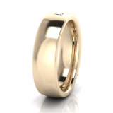 Half Round Single Stone Insert Men's Ring