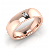 Half Round Single Stone Insert Men's Ring