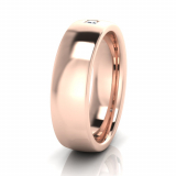 Half Round Single Stone Insert Men's Ring