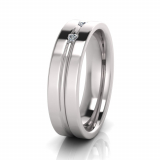 Flat With Three Stones Men&rsquo;s Ring