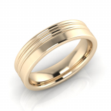 Flat Two Grooves Men&rsquo;s Ring