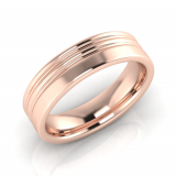 Flat Two Grooves Men&rsquo;s Ring