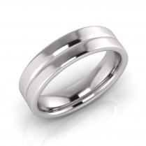 Flat Two Tone Men&rsquo;s Ring