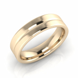 Flat Two Tone Men&rsquo;s Ring