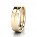 Flat Two Tone Men&rsquo;s Ring