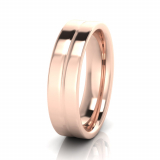 Flat Two Tone Men&rsquo;s Ring