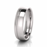 Half Round Two Tone Men&rsquo;s Ring