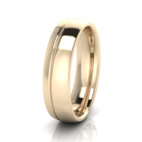 Half Round Two Tone Men&rsquo;s Ring
