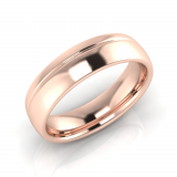 Half Round Two Tone Men&rsquo;s Ring