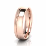 Half Round Two Tone Men&rsquo;s Ring