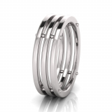 Flat Triple Row Men&rsquo;s Ring 