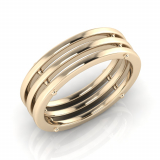 Flat Triple Row Men&rsquo;s Ring 