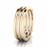 Flat Triple Row Men&rsquo;s Ring 