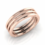 Flat Triple Row Men&rsquo;s Ring 