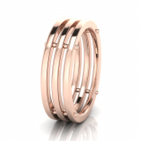 Flat Triple Row Men&rsquo;s Ring 