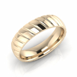 Half Round Grooved Men&rsquo;s Ring