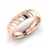 Half Round Grooved Men&rsquo;s Ring