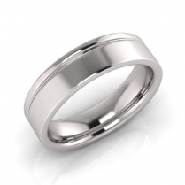 Flat Two Tone Men&rsquo;s Ring