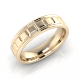 Flat Multi Line Engraved Men&rsquo;s Ring