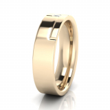 Flat Two Tone Men&rsquo;s Insert Ring With Stone