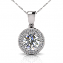 Round Claw Double Halo Pave Set Enhancer