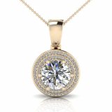 Round Claw Double Halo Pave Set Enhancer