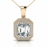 Emerald Claw Double Halo Pave Set Enhancer