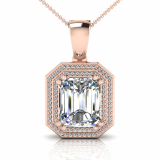 Emerald Claw Double Halo Pave Set Enhancer