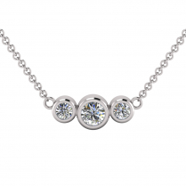 Three Stone Bezel Set Pendant