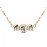 Three Stone Bezel Set Pendant