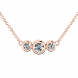 Three Stone Bezel Set Pendant