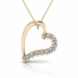 Claw Set Heart Pendant