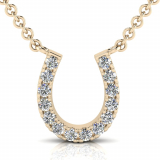 Scallop Set Horse Shoe Pendant