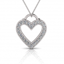 Bead Set Heart Pendant