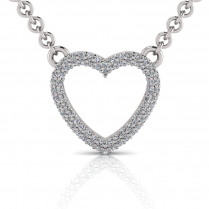 Pave Set Heart Pendant