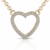 Pave Set Heart Pendant